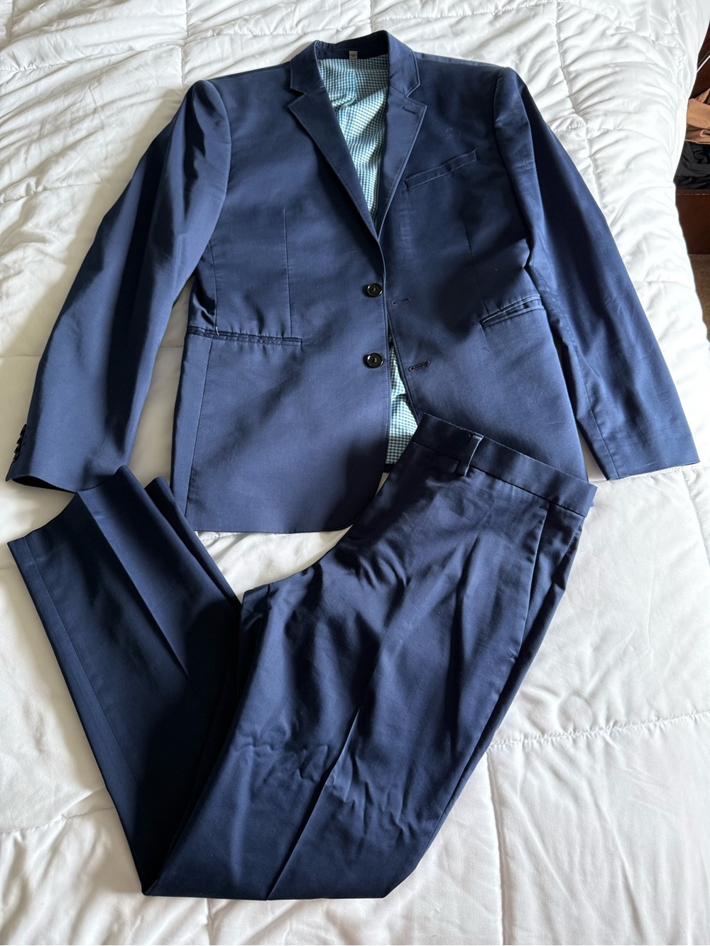 Express Men's Navy Two-Piece Suit Blazer & Pants